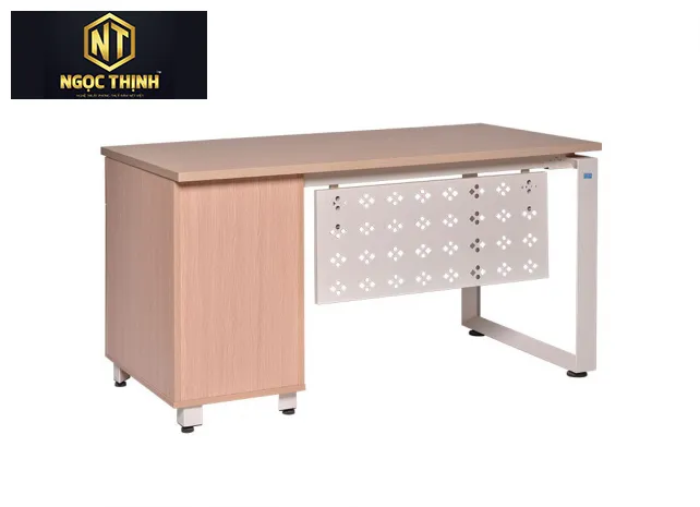 Bàn làm việc mặt gỗ melamine khung thép  HR140HLC5 Bàn làm việc mặt gỗ melamine khung thép  HR140HLC5